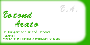botond arato business card